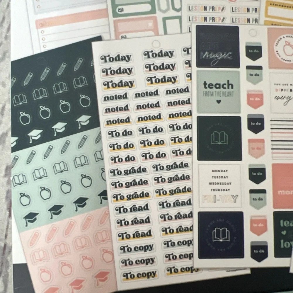 Happy Planner Sticker Book Mint To Teach Teacher 932 Pieces New